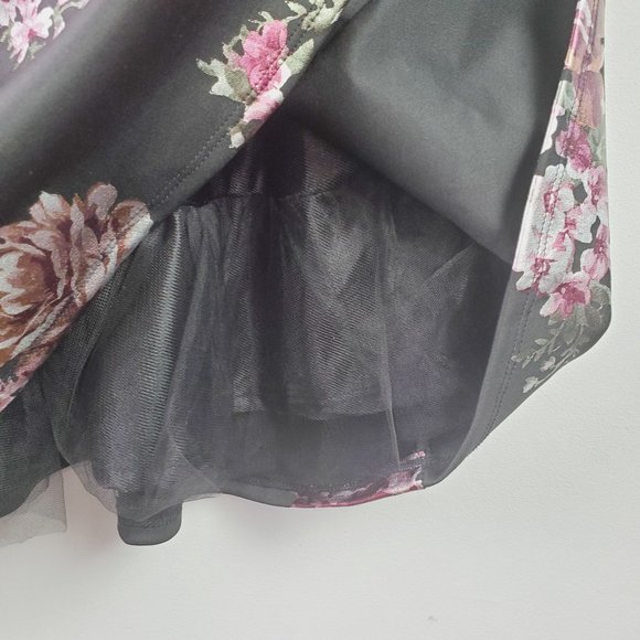 Knit Works Metallic & Pearl Floral Off the Shoulder Plus SZ Girls A-Line Dress - Picture 11 of 11